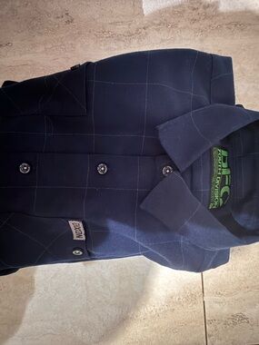 DIXXON Navy Button-Down Shirt with Contrast Stitching